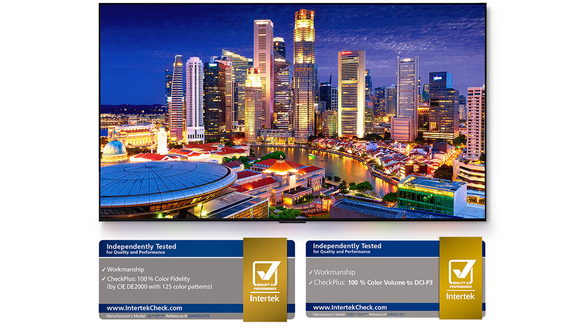 Σκηνή μιας πολύβουης πόλης νωρίς το βράδυ με έντονα χρώματα και αντίθεση.